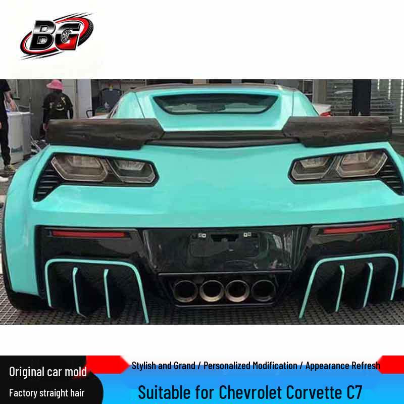 Chevrolet Corvette C7 Carbon Fiber Rear Diffuser Tail Lip Kit