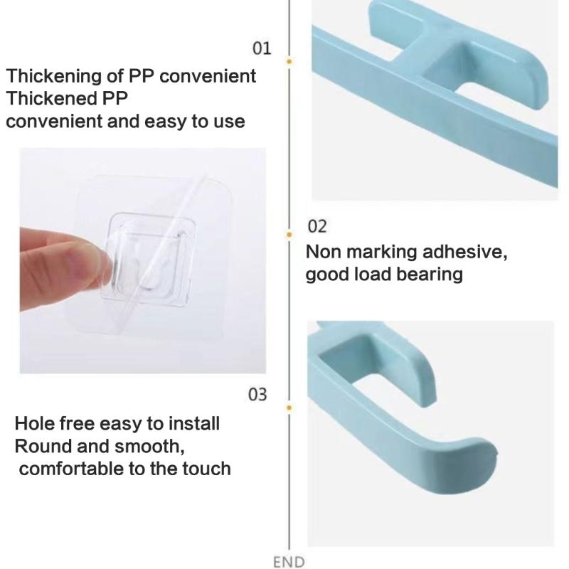 Plastic Wall Mount Shoe Holder 5Pcs No Drill Installation Water Resistant Design Slipper Hanger Rack for Modern Homes