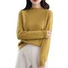 Women's Autumn New Woolen Sweater Women's Half High Neck Lined Readymade Knitwear Loose and Slim Sweater Underlay