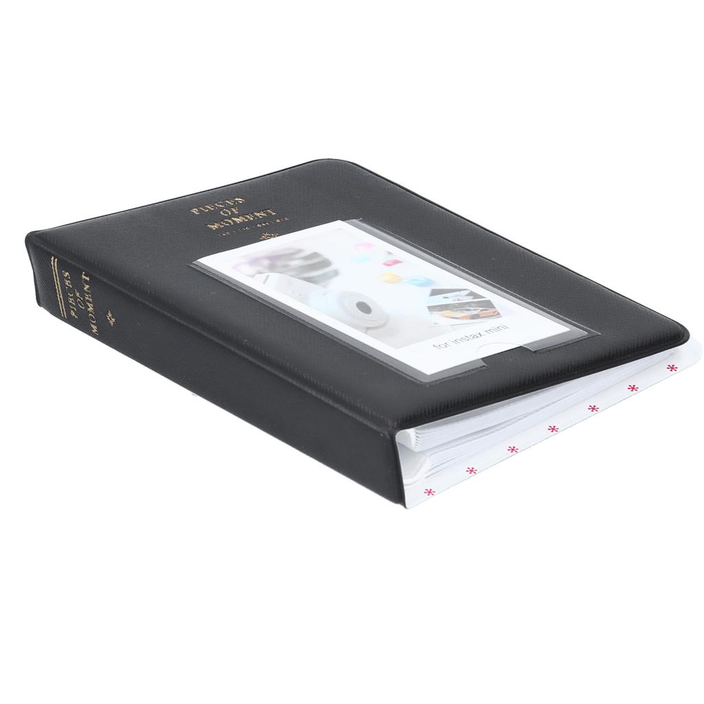 3in 64 Fächer Aufbewahrungskoffer für Fotokarten Mini-Fotoalbum für Fujifilm Instax mini 9Schwarz