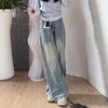 Women's High-Waisted Retro Wide-Leg Jeans - Loose, Slimming, Petite, Plus-Size, Floor-Length for Spring & Autumn