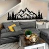 1pc Large Forest Metal Wall Art Nature Mountain Decor Modern Home Interior Natural Landscape Scene Housewarming Gift