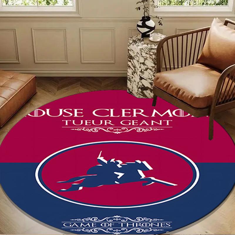 1PC Clermont 63 Design Round Rug for Livingroom,Bedroom, Palyroom, Chair Rug, Area rug, Circle Carpet, Large Size Fan Christmas gift