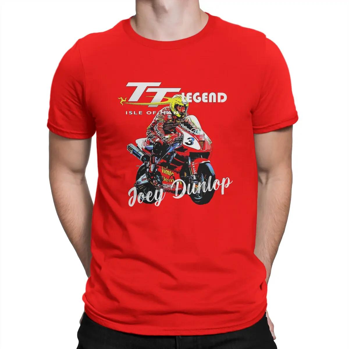 Футболка Joey Dunlop TT Legend Оверсайз Мужская Одежда Хлопок Топы Мотоциклист Гонки Принт Футболки Парень Повседневная Короткий Рукав 2XL