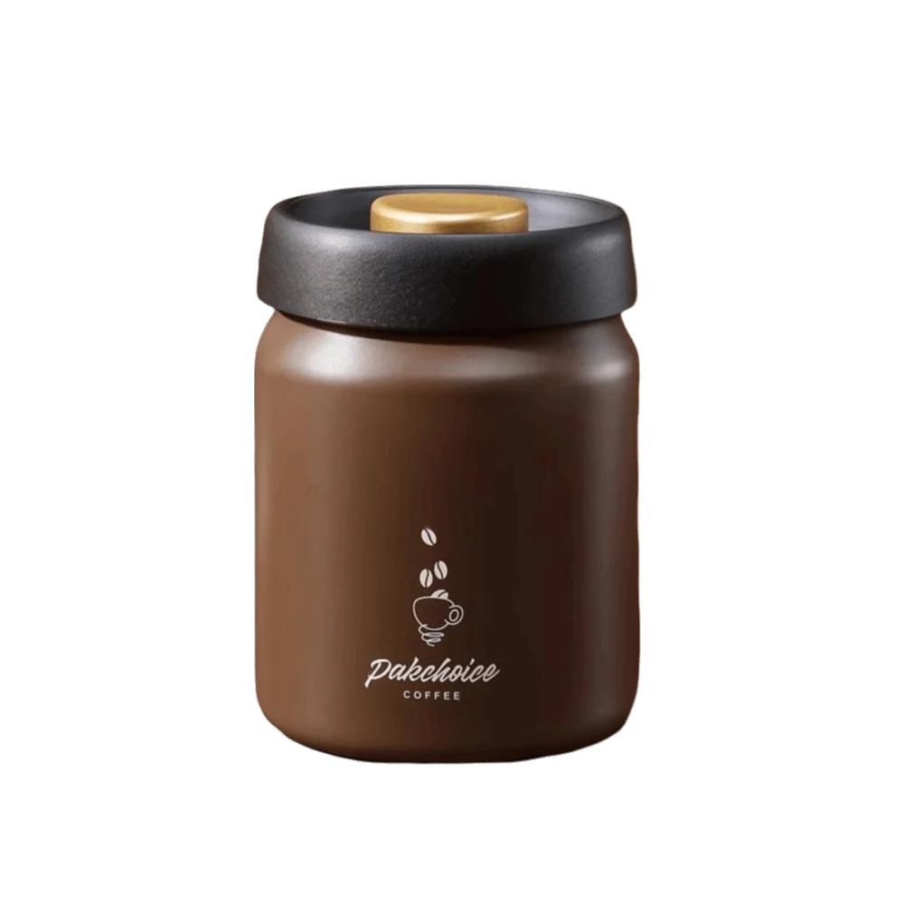 Stainless Steel Vacuum Coffee Container Moisture-Proof Thickened Coffee Bean Storage Rust-proof Keep Fresh Airtight Canister