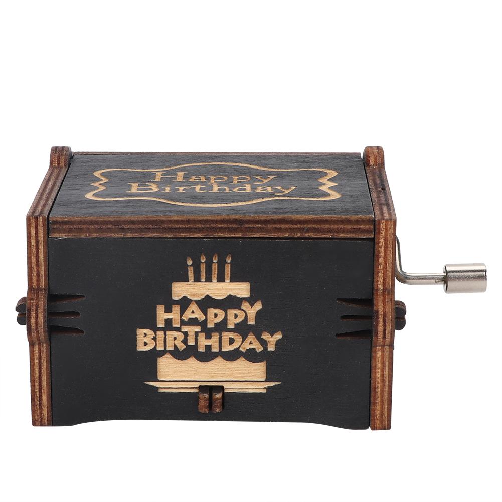 

Ручная рукоятка черного цвета механическая музыкальная шкатулка подарок на день рождения домашний декор (Тайб Э.)