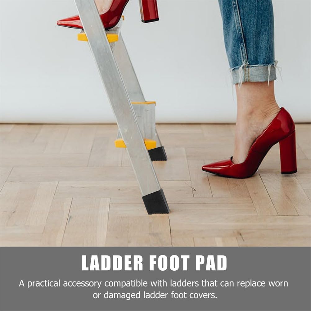 6pcs Rubber Ladder Pads Replacement Step Ladder Leg Caps Extension Ladder Accessories Ladder Rubber Cover Step Ladder Feet Mat Ladder Stabilizer for