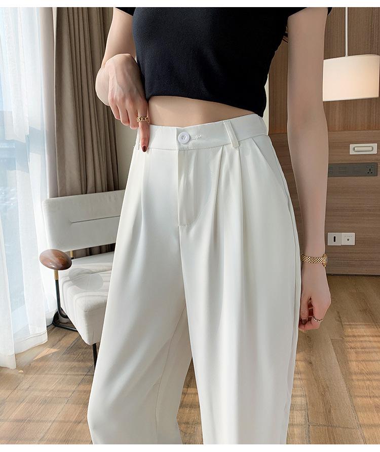 

Женские брюки премиум-класса из ледяного шелка облегающего кроя - Прямые, Широкие, Маленький размер, Лето 2025 L (106-115 lbs)