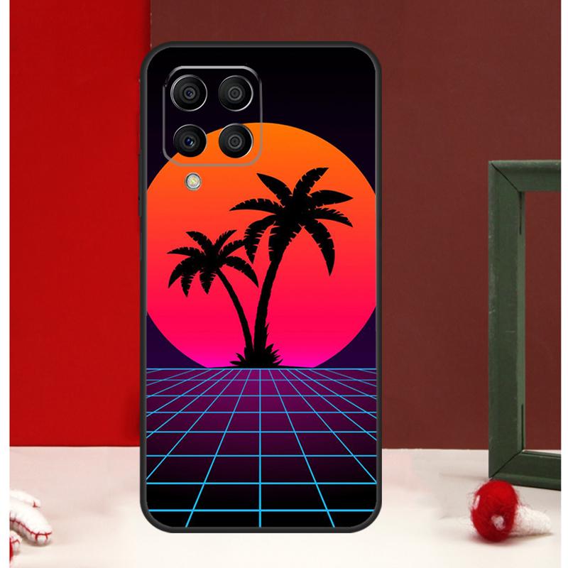 Retrowave Neon Palms Tree Case For Samsung Galaxy M12 M32 M52 M06 M16 M36 M56 M33 M15 M55 M31 M13 M14 M53 M35 M34 M54