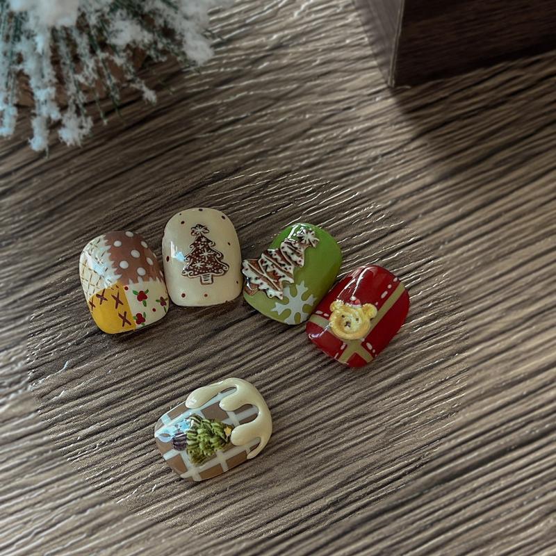 Cute Christmas Snowman Christmas Tree Santa Claus Nail Stickers Kawaii Art Stickers Diy New Year Accessories Manicure Decals
