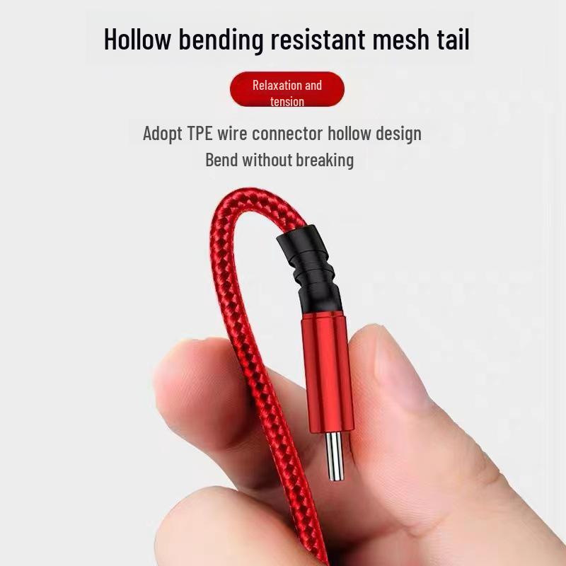 Pleciony nylonowy kabel danych 3 w 1 do szybkiego ładowania, mały prezent