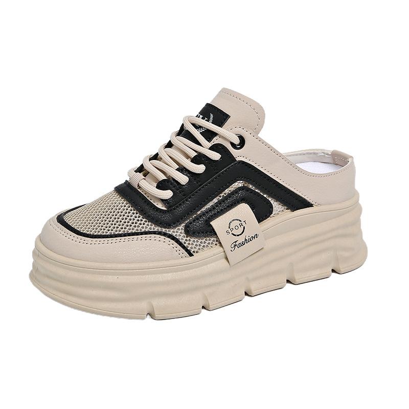 

Новые повседневные спортивные кроссовки на толстой подошве, увеличивающие рост, с полупяткой, универсальные 40 хаки