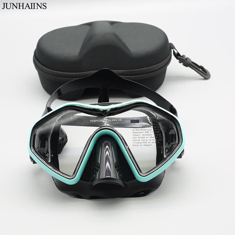 Professional Adult Silicone Waterproof Diving Mask Diving Mirror Anti Fog Floating Diving Set Large Frame Deep Set