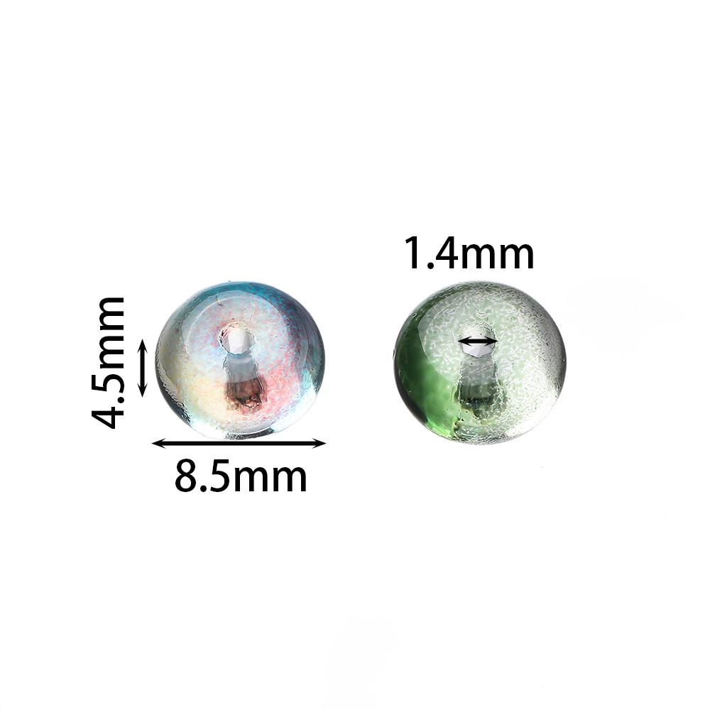 50pcs/Lots 5*8mm Glass Clear Abacus Shaped Beads Loose Spacer Beads for DIY Earrings Phone Chains Crafts Jewelry Making Findings