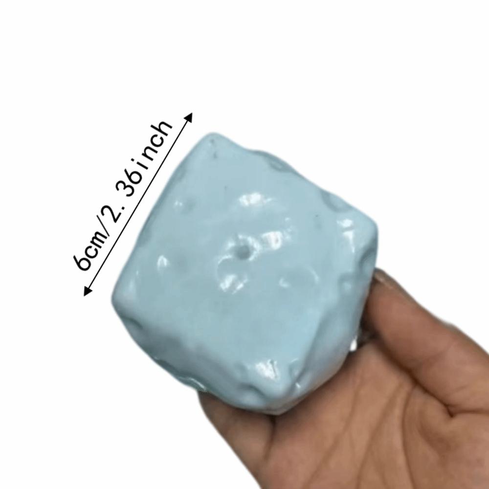 Hand Relax Crunch Squishy Moldable Blocked Filled Ball Cheese Cube Squishy Children Gifts