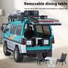 1/24 Scale Mitsubishi Delica Off Road Four Wheel Drive MPV Diecast Alloy Metal Car Model Sound & Light Classic Simulation Collectibles