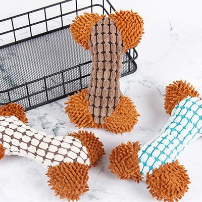 Durable Squeaky Plush Dog Toy - Chew & Molar Toy for Teeth Cleaning, Soft Non-Toxic Interactive Pet Toy,
