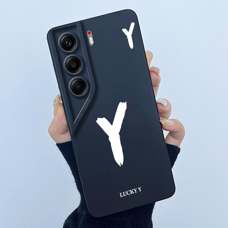 

For Tecno Camon 40 Pro 5G CM7 Cover Case Lucky A-Z Initial Letter Silicone Soft Phone Bumper For Tecno Camon40 Pro 5G Casing Tecno Camon 40 Pro 5G