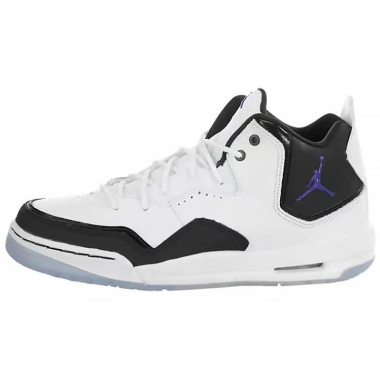 Jordan Courtside 23 Stuffed Oreo Slip Resistant Abrasion Resistant Mid Top Vintage Basketball Shoes Men's Black White AR1000-104(Team96-)