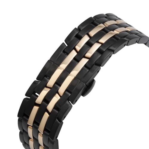 Versace PALAZZO Watch, 43mm, Black Dial, Quartz Movement, Water Resistant, Sapphire Crystal, Men's, Black and Gold, VERD01623