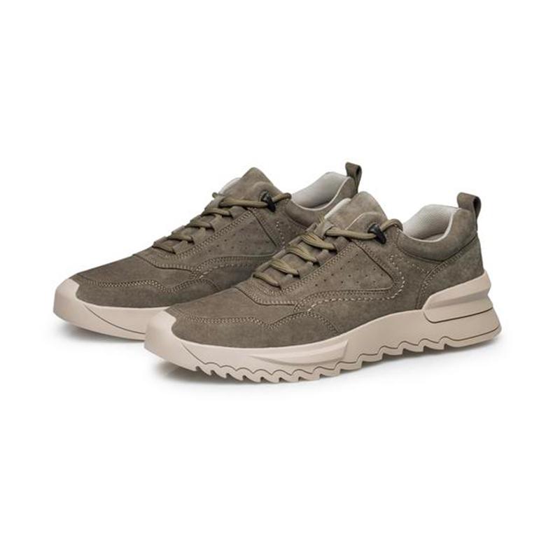 

Men s low cut lace up comfortable and versatile fashionable casual shoes 38 хаки