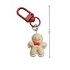 Cartoon Xmas Santa Claus Keychain Resin Gingerbread Man Elk Snowman Pendant Charms Couple Bag Hanging Decoration Christmas Gift