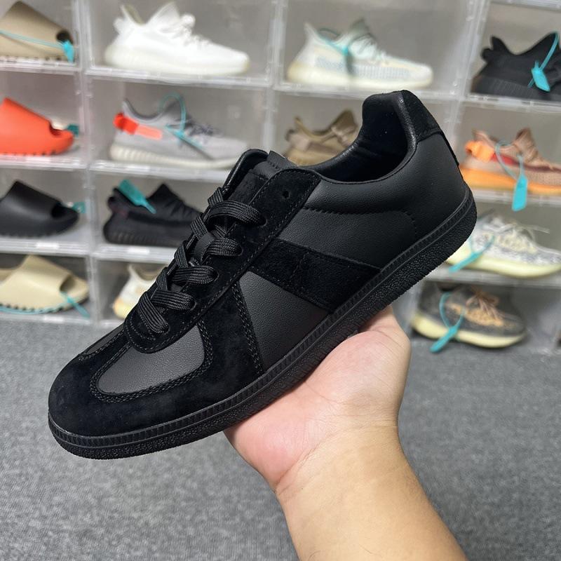 Høykvalitets tyske treningssko herresko ekte skinn damesko stor størrelse fritidssko små hvite sko en-pedal retro mykt skinn Forrest Gump