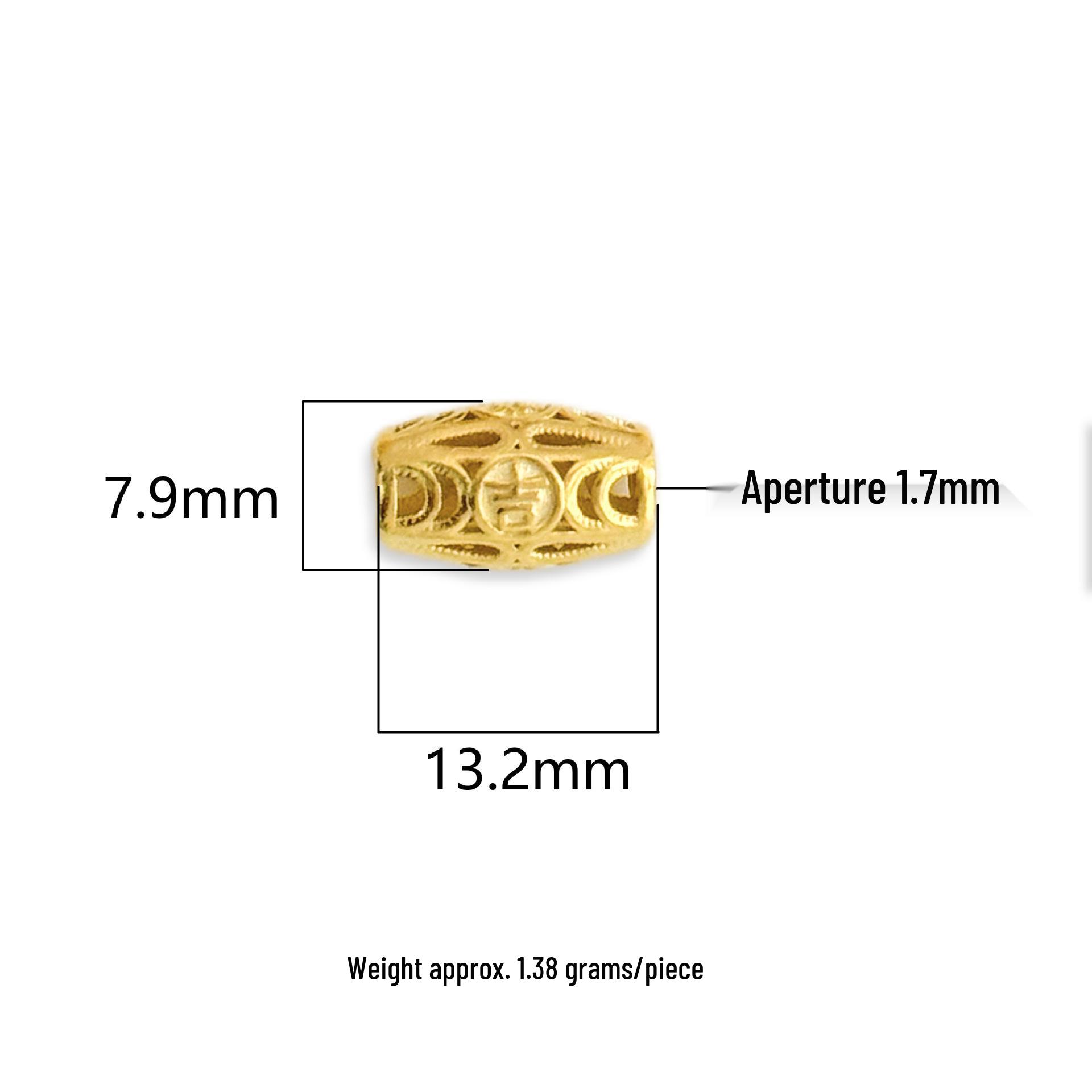 S925 Sterling Silver Ruyi Olive Bead Spacer for DIY Jewelry and Hand Rope Weaving 999 Pure Silver