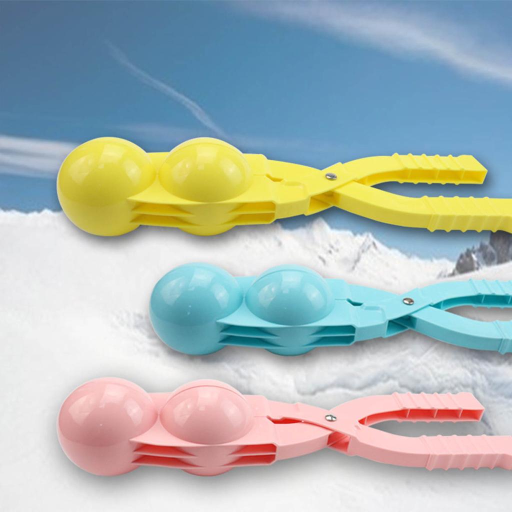 Children Play Snow Work Large Double Ball Snowball Clip Ski Pliers Spoon Clip Snow Device Sand Ball Clip Beach Toys