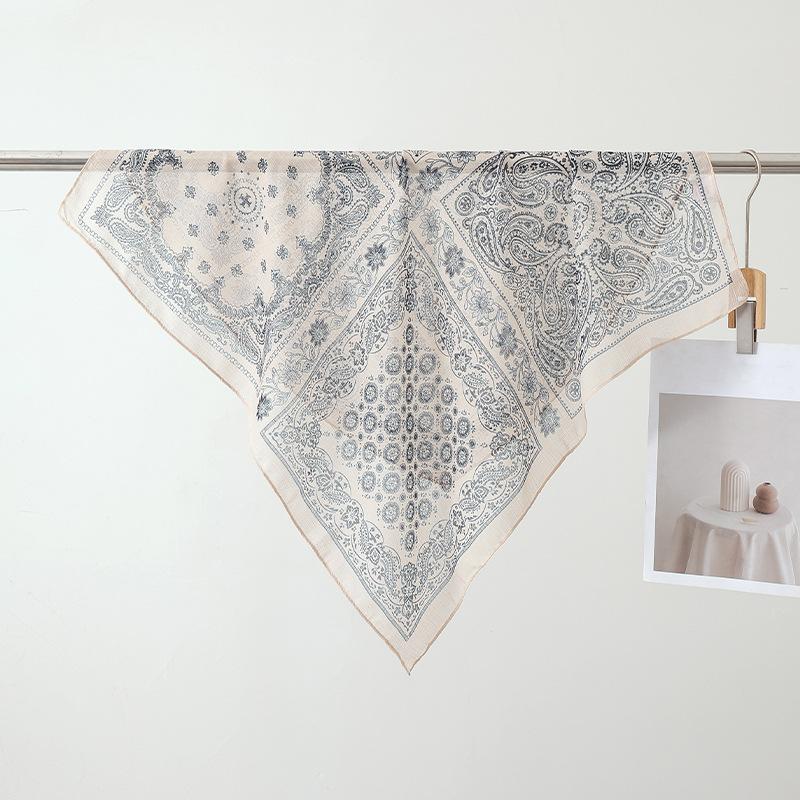 71 square scarf Lingxiao yarn velvet skin-friendly headscarf shirt suit with elegant scarf silk scarf