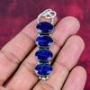 Blue Sapphire Pendant, Handmade Gemstone Pendant, 925 Solid Sterling Silver Pendant Antique Jewelry, For Engagement Gift