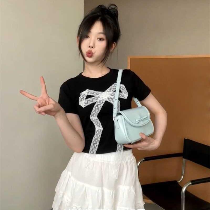 French Fashion Bow Sweet And Cute Shoulder Bag With The Same Versatile Casual Versatile Messenger Bag For Women