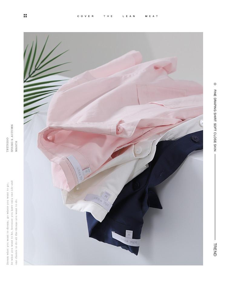 Simple commuting short sleeved shirt for women in 2026 summer, thin, fashionable, loose, versatile, solid color casual shirt