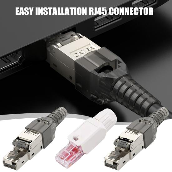 

RJ45 Network Connector Universal Easy Assembly High Speed LAN Data Transfer Network A