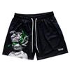 American Retro Snake Print Quick-Dry Mesh Basketball Shorts for Women