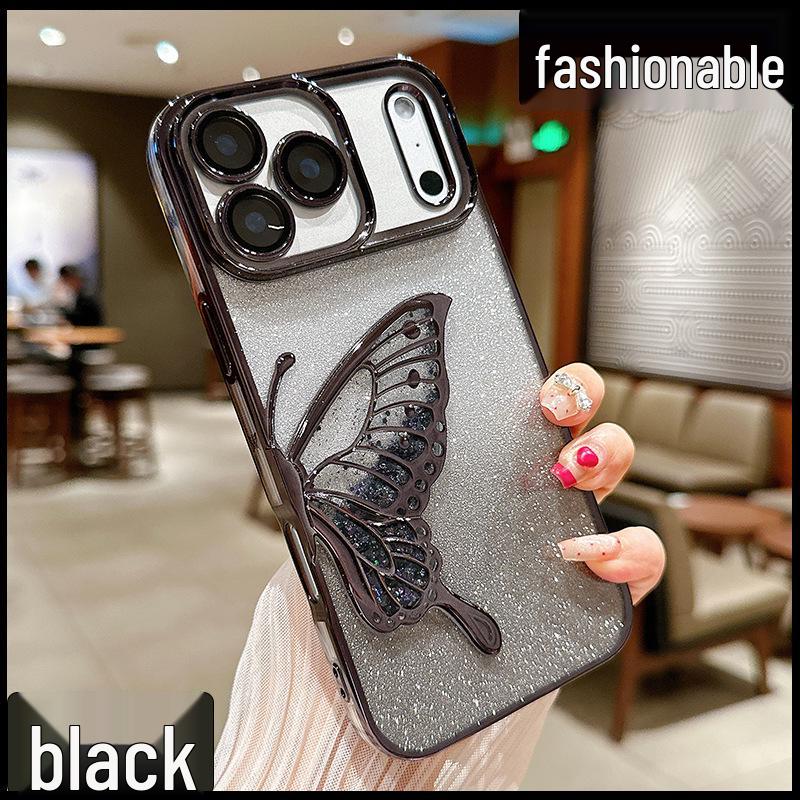 Neue Treibsand Schmetterling Galvanisierte Glitzerhülle für iPhone 17 Pro Max & iPhone 17 Air