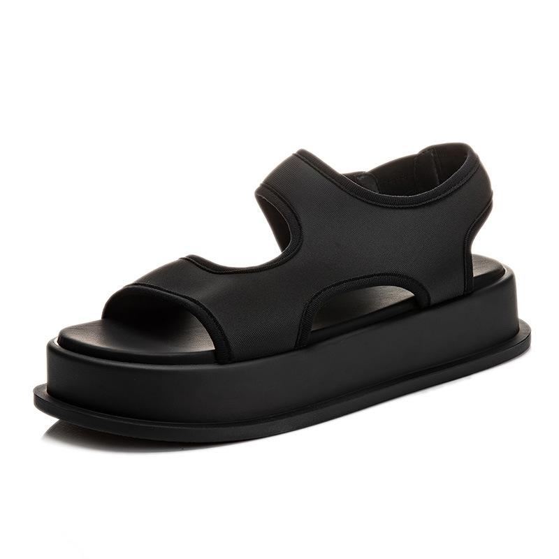 Xiaoxiangfeng sandals women's 2025 summer new shoes women's versatile platform beach shoes elastic band fashion women's shoes trend