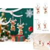 Holiday Themed Acrylic Ear Jewelry With Electroplated Finish For Winter Celebrations