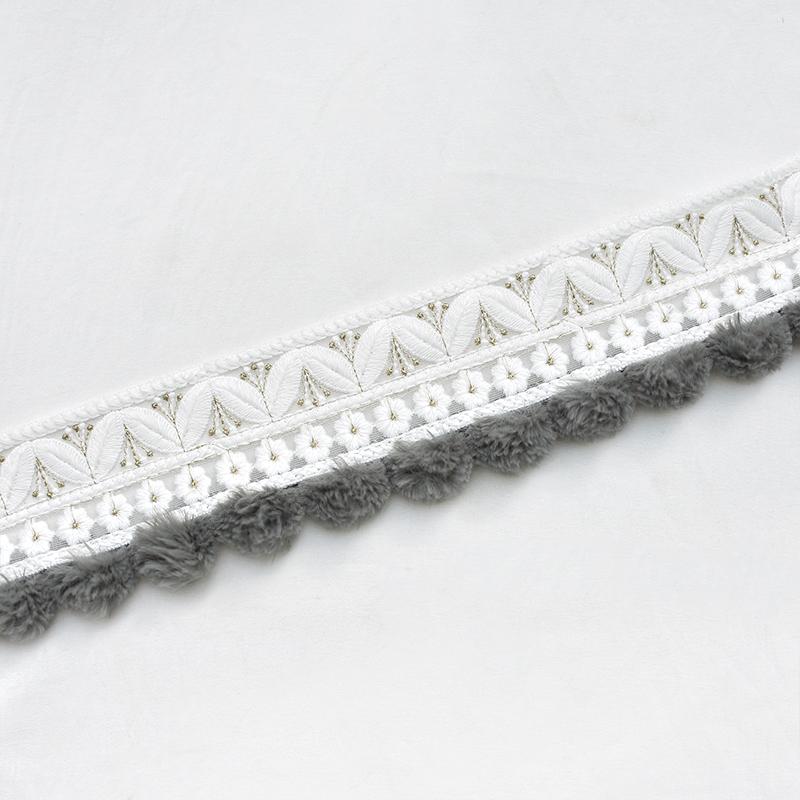 

1m Ribbon Multi-Function Garment Accessories Scarf and Clothing Making Pompom Tassel Plush Lace Embroidery Cute Multi-Color