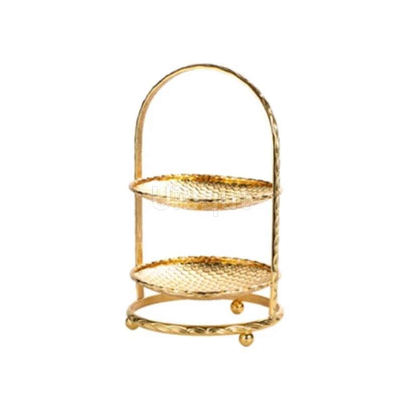 Creative pattern three layer Mini snack rack Fruit plate KTV bar restaurant tableware Cake rack Snack plate Water cube cake rack