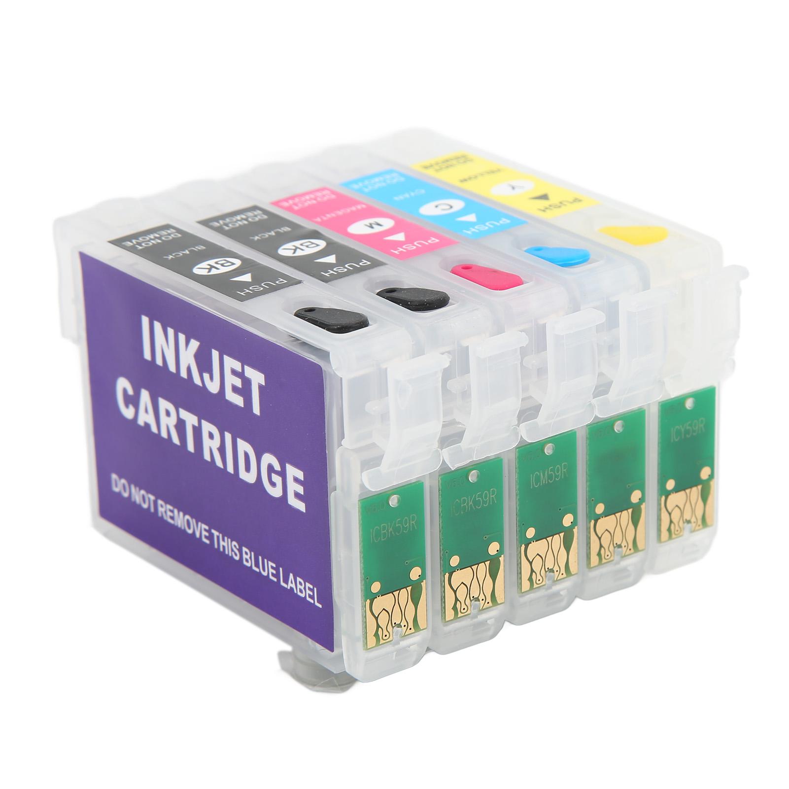 

5PCS Ink Cartridge PP 4 Colors Anti Leakage Large Capacity Smooth Output Catridge Combo Pack for Printer