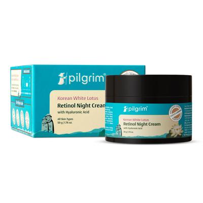 PILGRIM Retinol Anti-Aging Nachtcreme 50 g Packung mit 1 für strahlenden, jugendlichen Hautglanz und Faltenreduzierung
