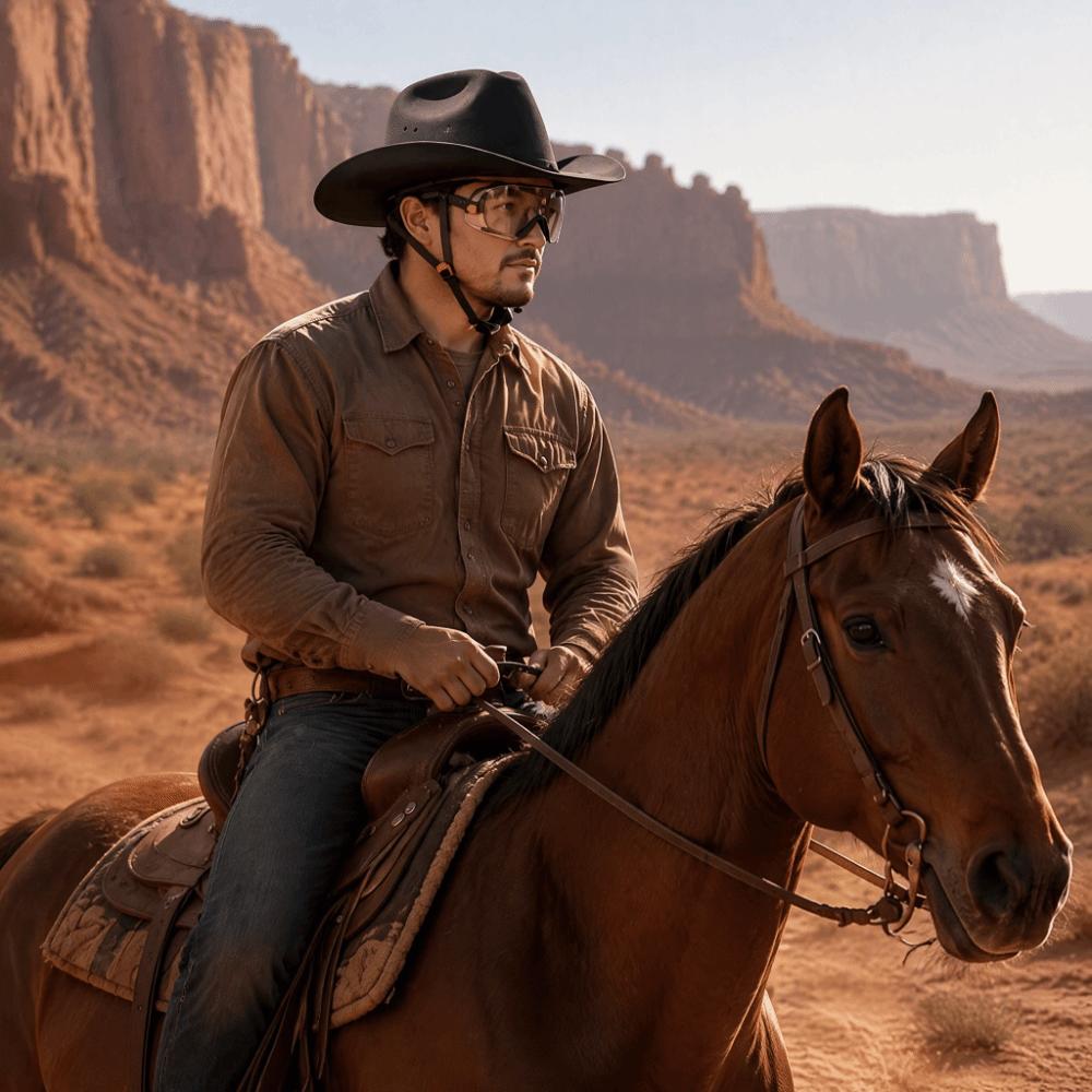 Hochdichter Polyethylen-Schutzhelm Cowboy-Stil Vollrand-Schutzhelm Für die Arbeit im Freien