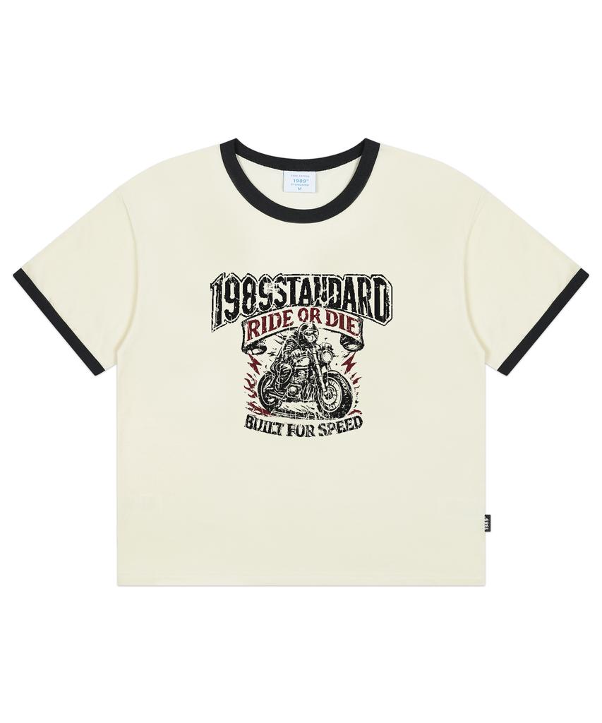1989STANDARD Rider 1989 Cool Cotton Crop Ringer Short Sleeve (Srcstd-0262)