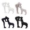 Human And Dog Statue Cute Resin Pet Sculpture for Home Office Desk Shelf