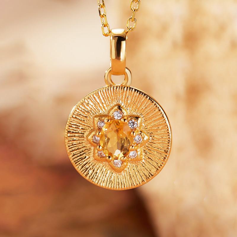 Натуральный Сапфир Танзанитский Гранат Перидот Цветное Сокровище Ожерелье Женский Кулон Стерлинговое Серебро S925 Дизайн с Нефритовой Пластиной