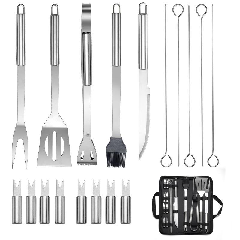 

Набор инструментов для барбекю из 20/18 предметов, принадлежности для барбекю, аксессуары с сумкой, принадлежности для гриля на открытом воздухе, набор принадлежностей для барбекю