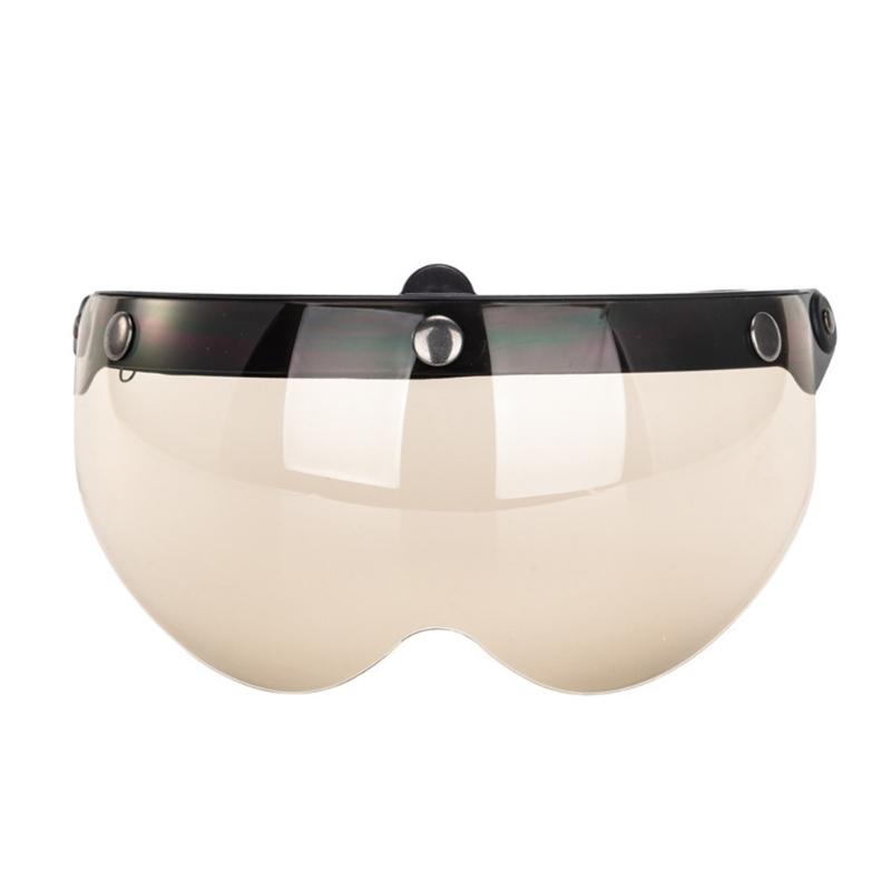 Universal Motorbike Retro Pilot-Style Standard 3 Snap-Button Visors Up Down