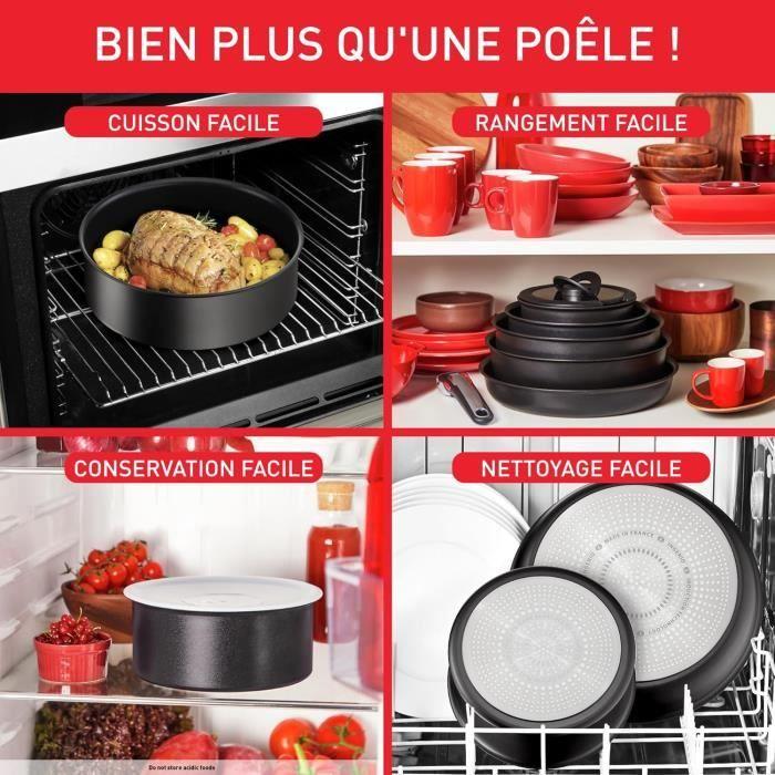 Batterie de cuisine - tefal - ingenio - 13 pièces - poignées amovibles - induction - antiadhésif