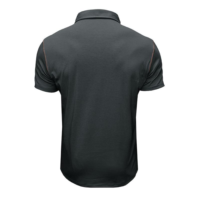 Pánské letní polokošile s krátkým rukávem odvod vlhkosti Ležérní košile s límečkem Golfová trička Lehká pánská polokošile Slim Fit s knoflíky